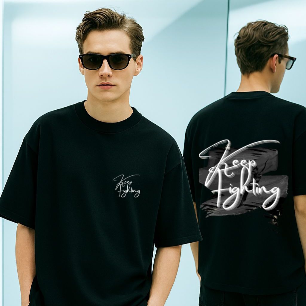 KEEP FIGHTING H Unisex Oversized Classic T-Shirt