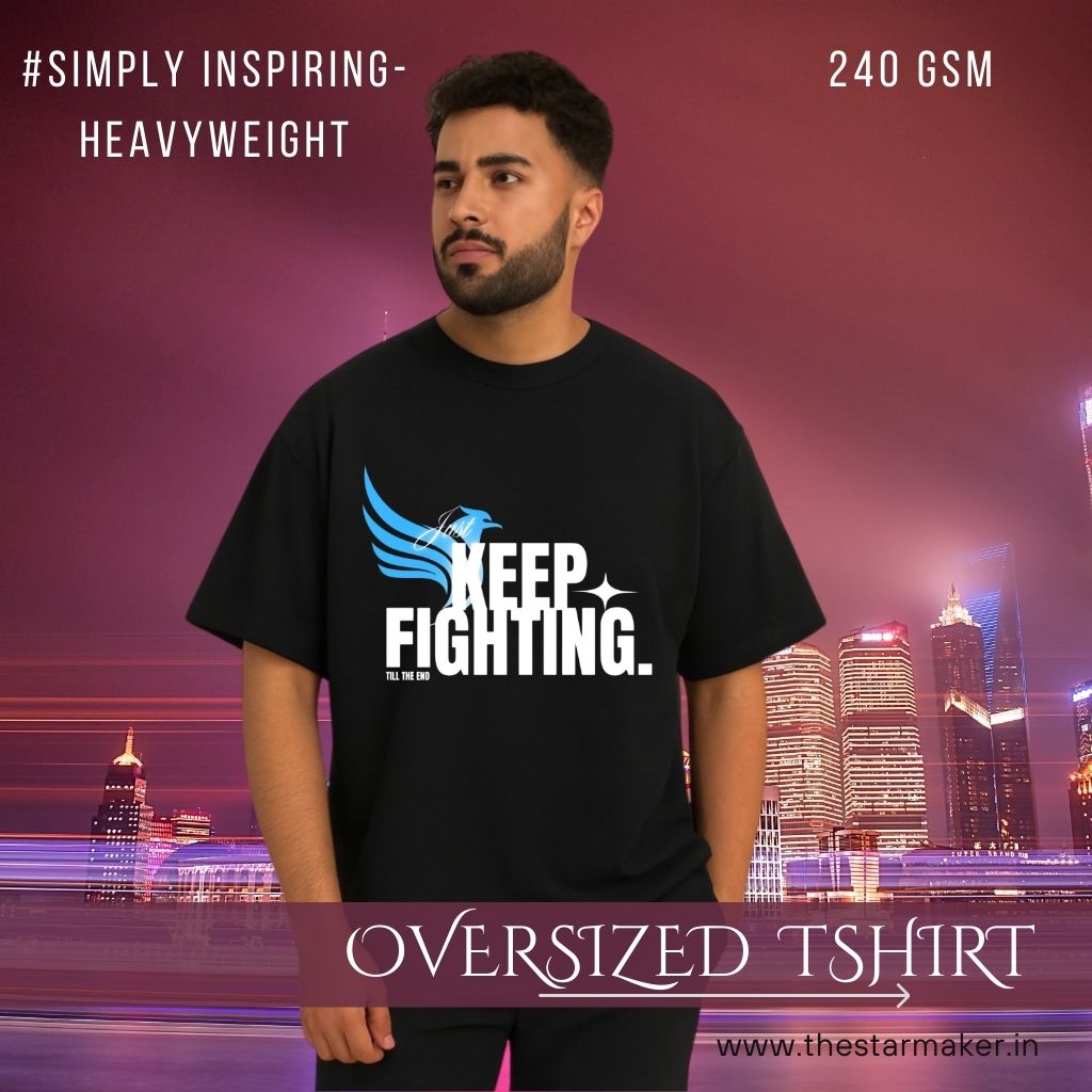 KEEP FIGHTING H Unisex Oversized Classic T-Shirt