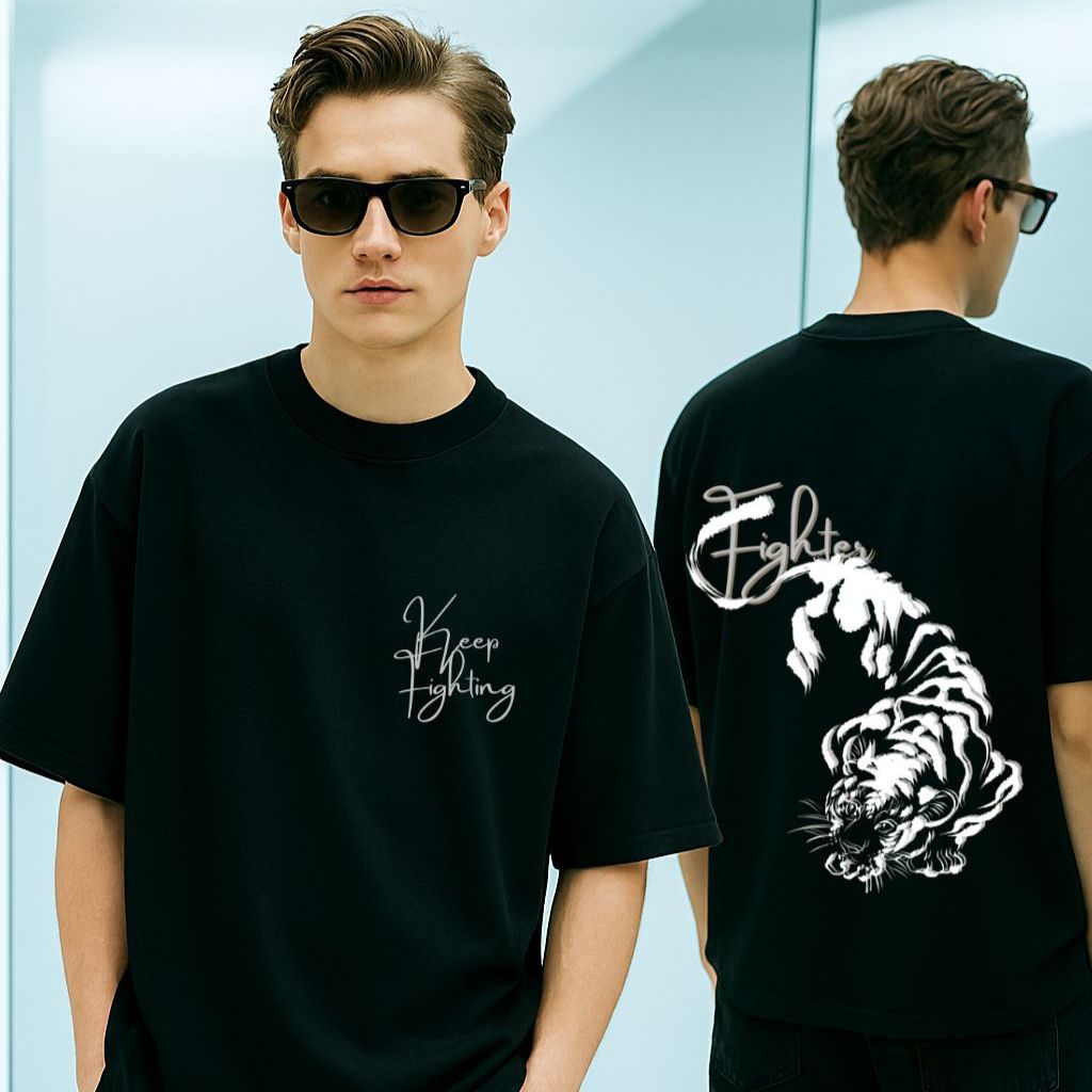 KEEP FIGHTING3 H Unisex Oversized Classic T-Shirt