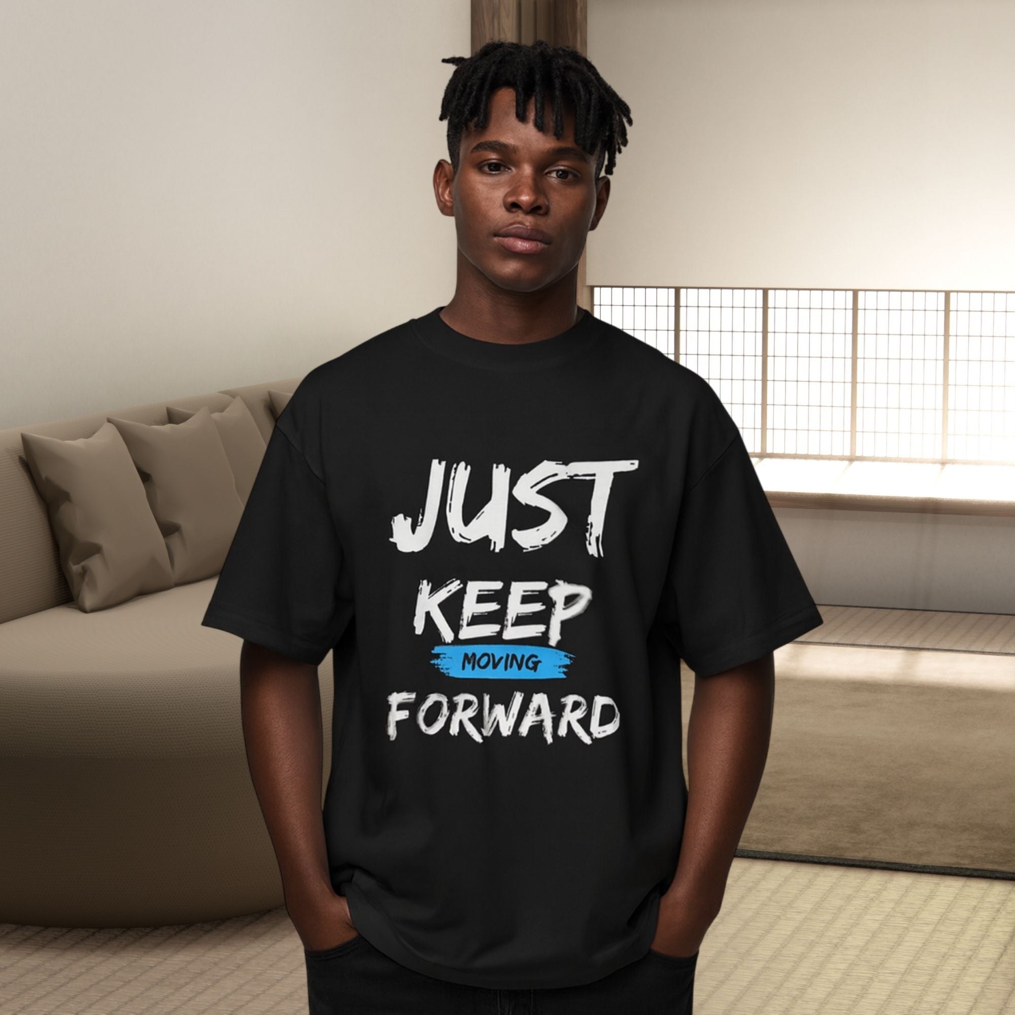 KEEP MOVING Unisex Oversized Standard T-Shirt