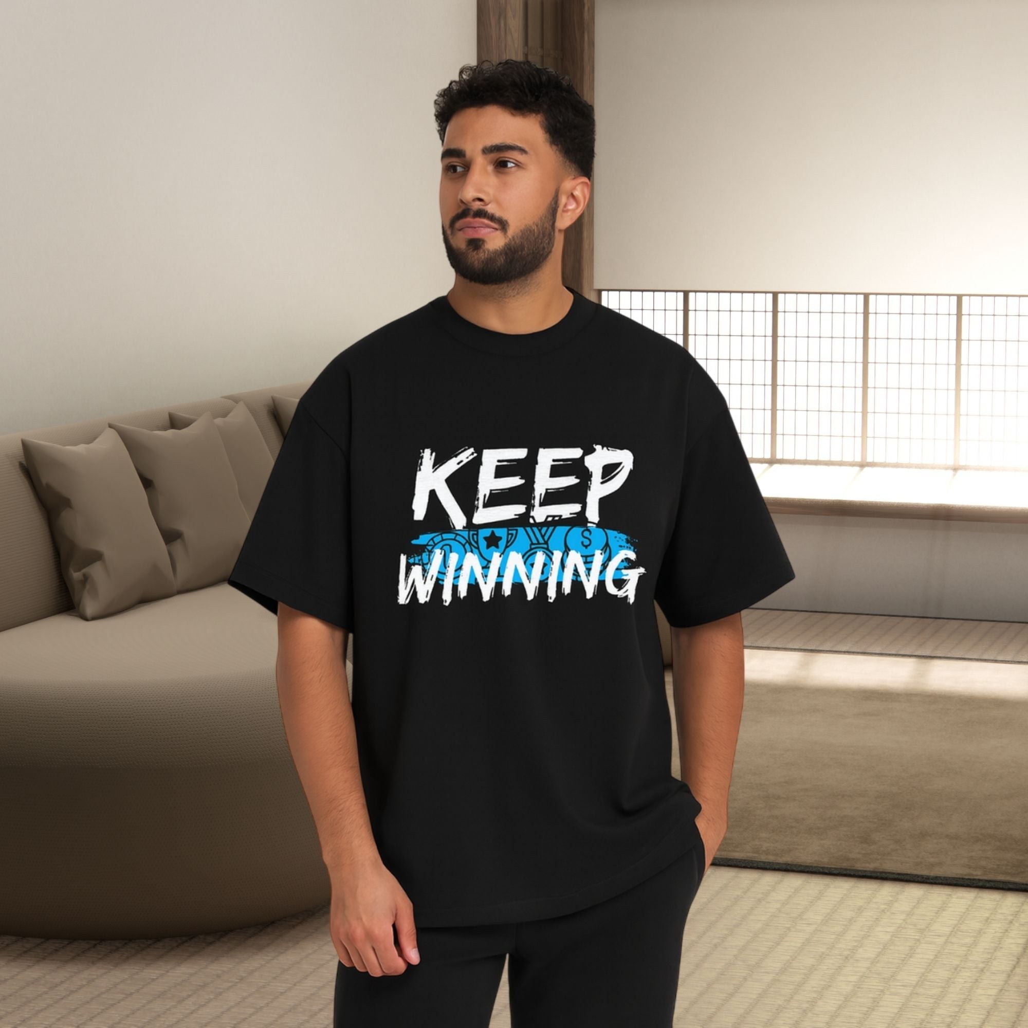 KEEP WINNING L Unisex Oversized Standard T-Shirt