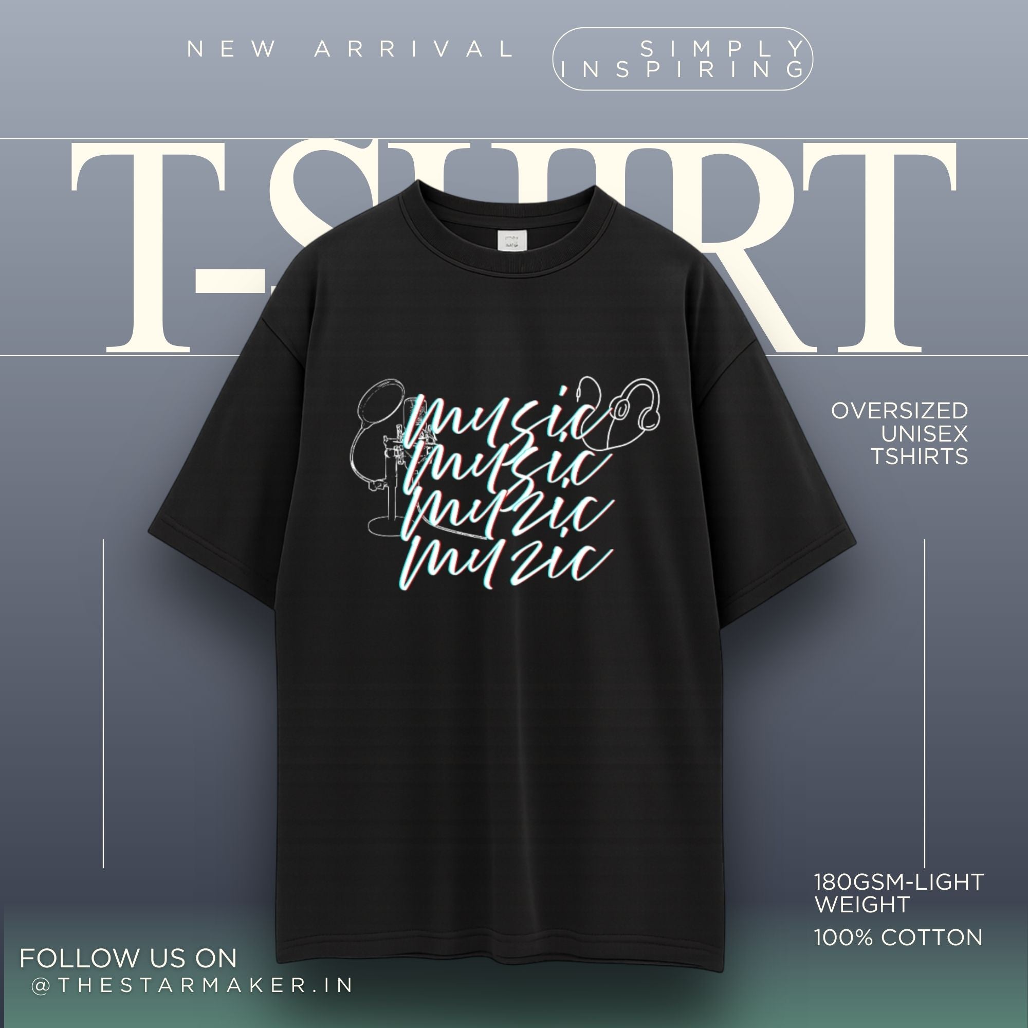 MUSIC Unisex Oversized Standard T-Shirt