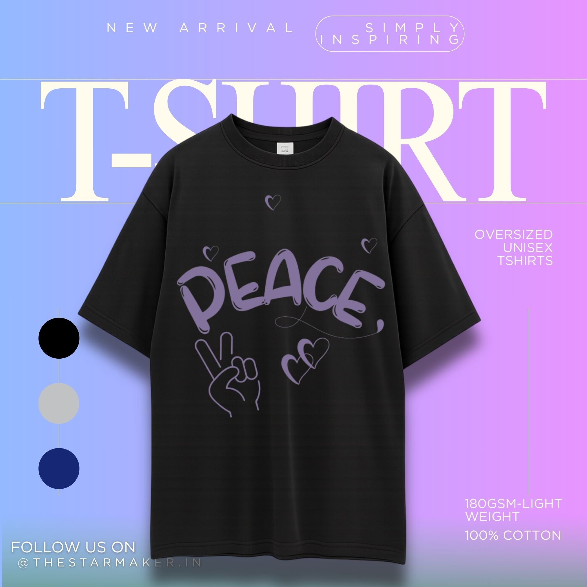 PEACE1 Unisex Oversized Standard T-Shirt