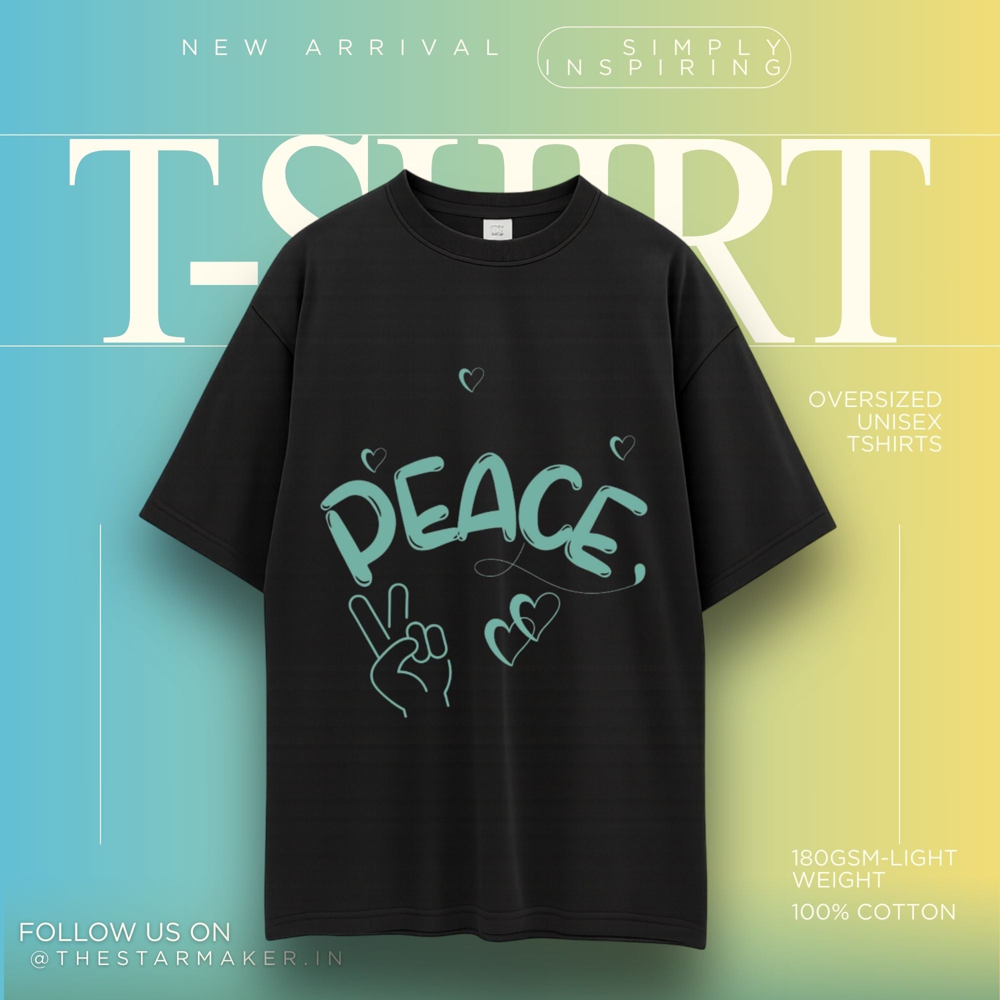 PEACE2 Unisex Oversized Standard T-Shirt
