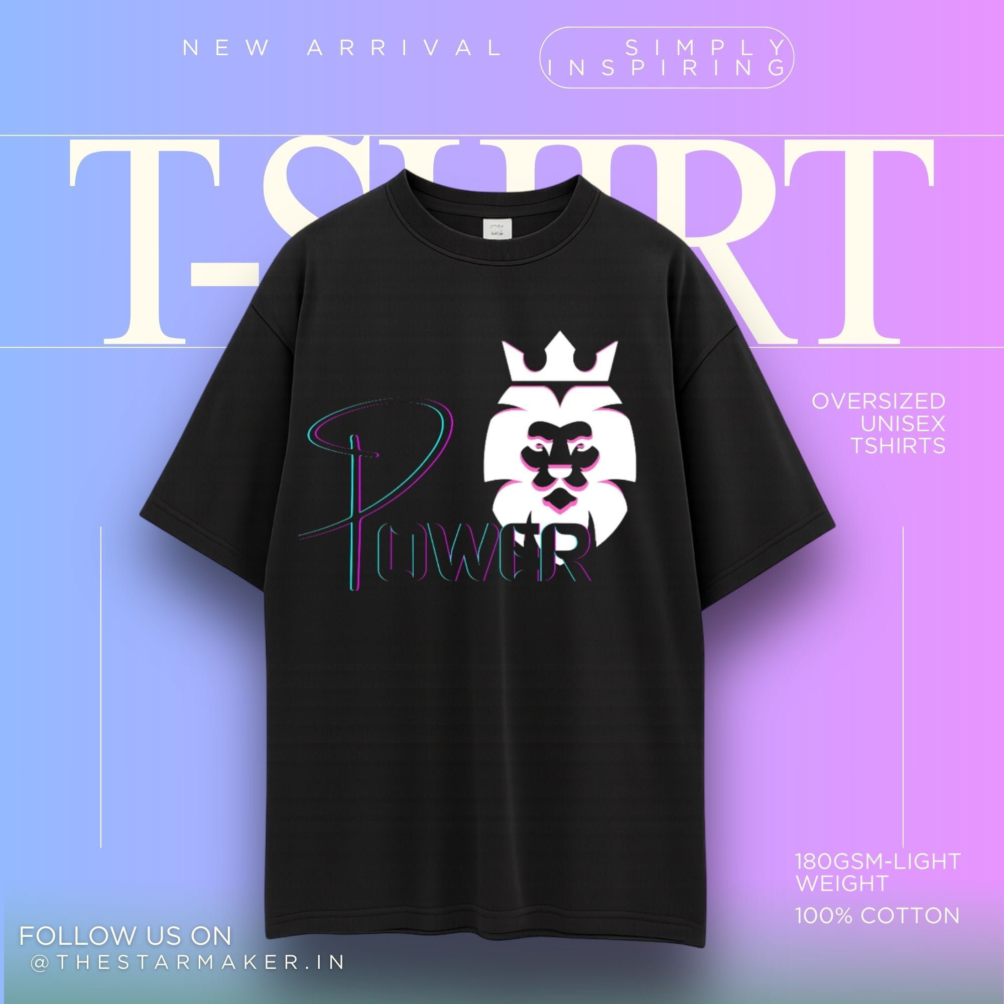 POWER1 L Unisex Oversized Standard T-Shirt