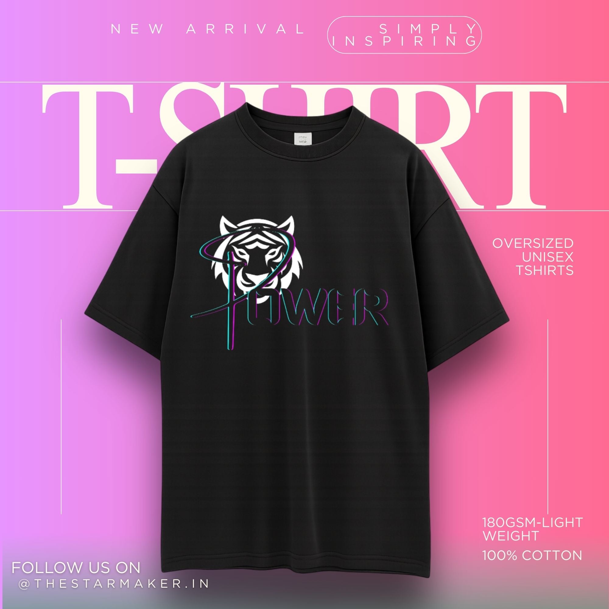 POWER 2 L Unisex Oversized Standard T-Shirt