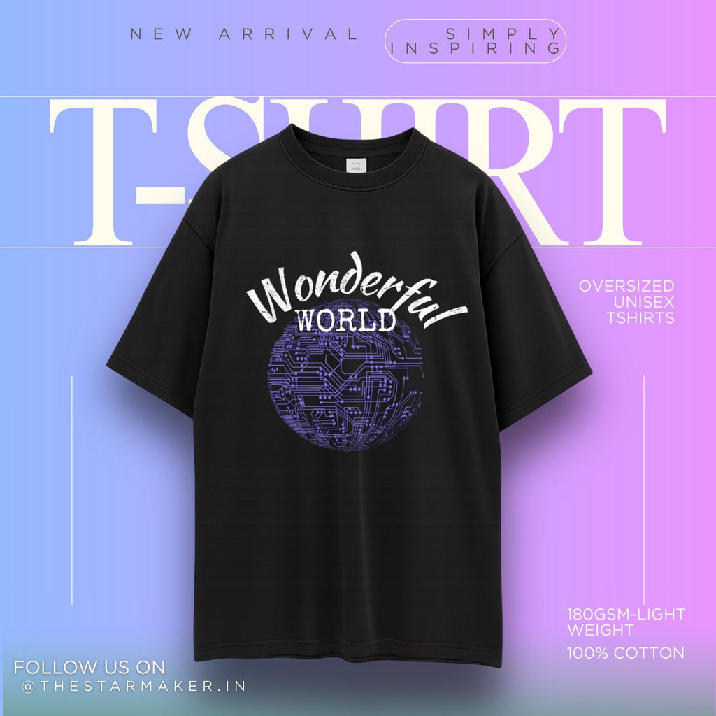 WONDERFUL WORLD L Unisex Oversized Standard T-Shirt